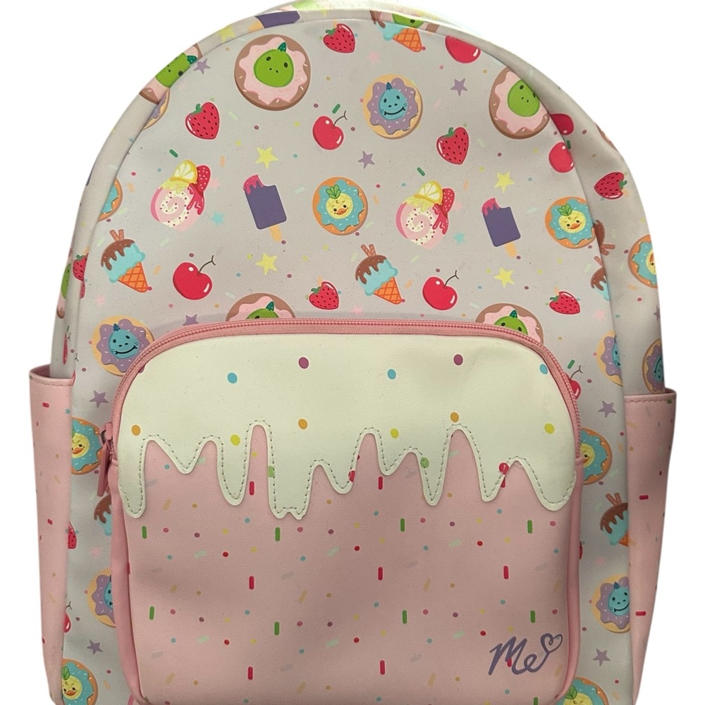 ME Makeover Essentials Cream and‎ Pink Kids ice Cream Donuts Sprinkles Backpack